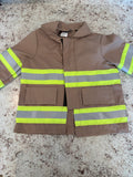 Blemished Firefighter Personalized TAN Toddler Jacket (JACKET ONLY) Size 3T