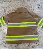 Blemished Firefighter Personalized TAN Toddler Jacket (JACKET ONLY) Size 5/6