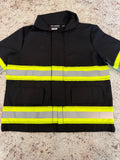 BLEMISHED Firefighter Personalized BLACK Toddler Jacket (JACKET ONLY) Size 5/6