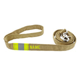 Firefighter Personalized DARK TAN Dog Leash