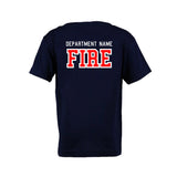 MALTESE CROSS Firefighter Personalized Navy Youth Shirt (ONLY)