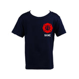 MALTESE CROSS Firefighter Personalized Navy Youth Shirt (ONLY)