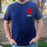 Firefighter Adult Men's Personalized Navy Shirt with RED Maltese Cross