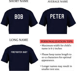 BIRTHDAY Firefighter Personalized Navy Toddler Shirt (ONLY)