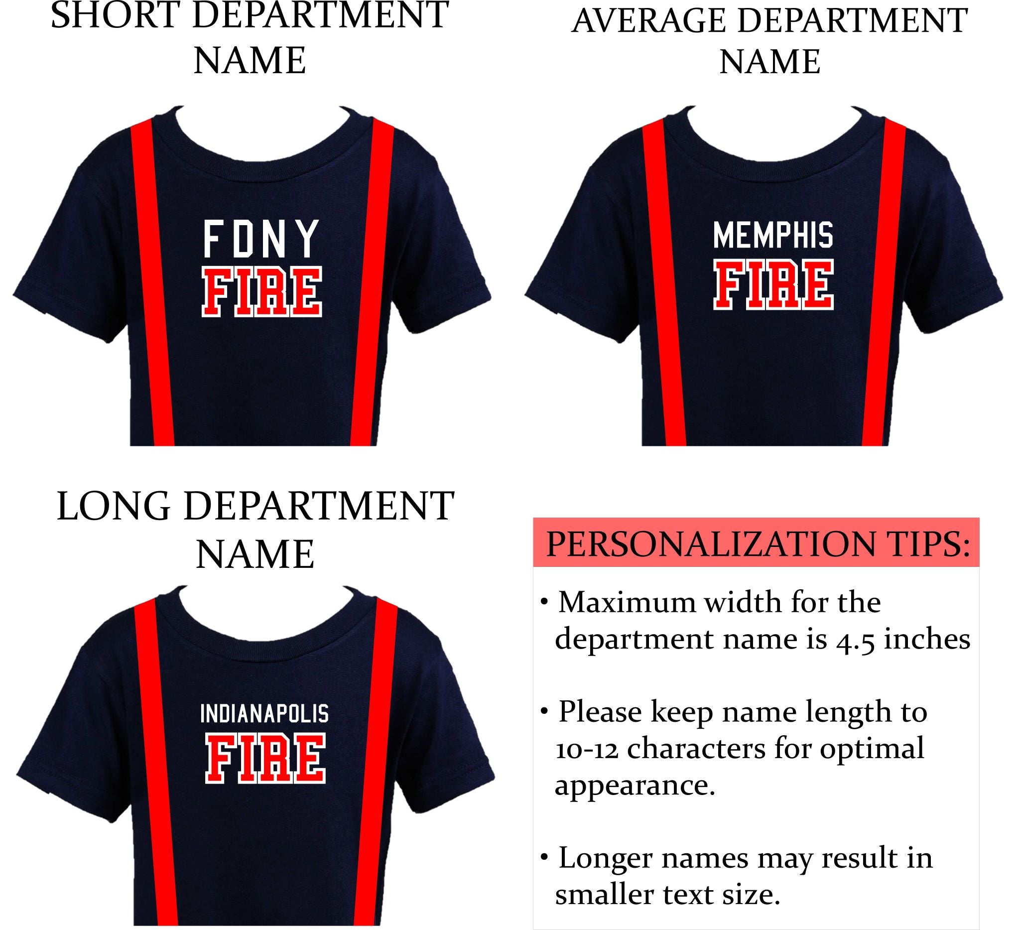 Personalized Firefighter Toddler Full Outfit with Customized Shirt