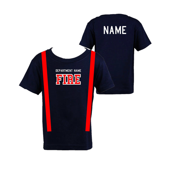 ORIGINAL Firefighter Personalized Navy Toddler Shirt (ONLY)
