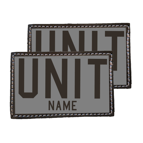 Personalized Reflective Leather Firefighter Helmet Tags (Set of 2)