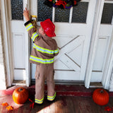 RED MALTESE CROSS Firefighter Personalized TAN 3PC Toddler Outfit