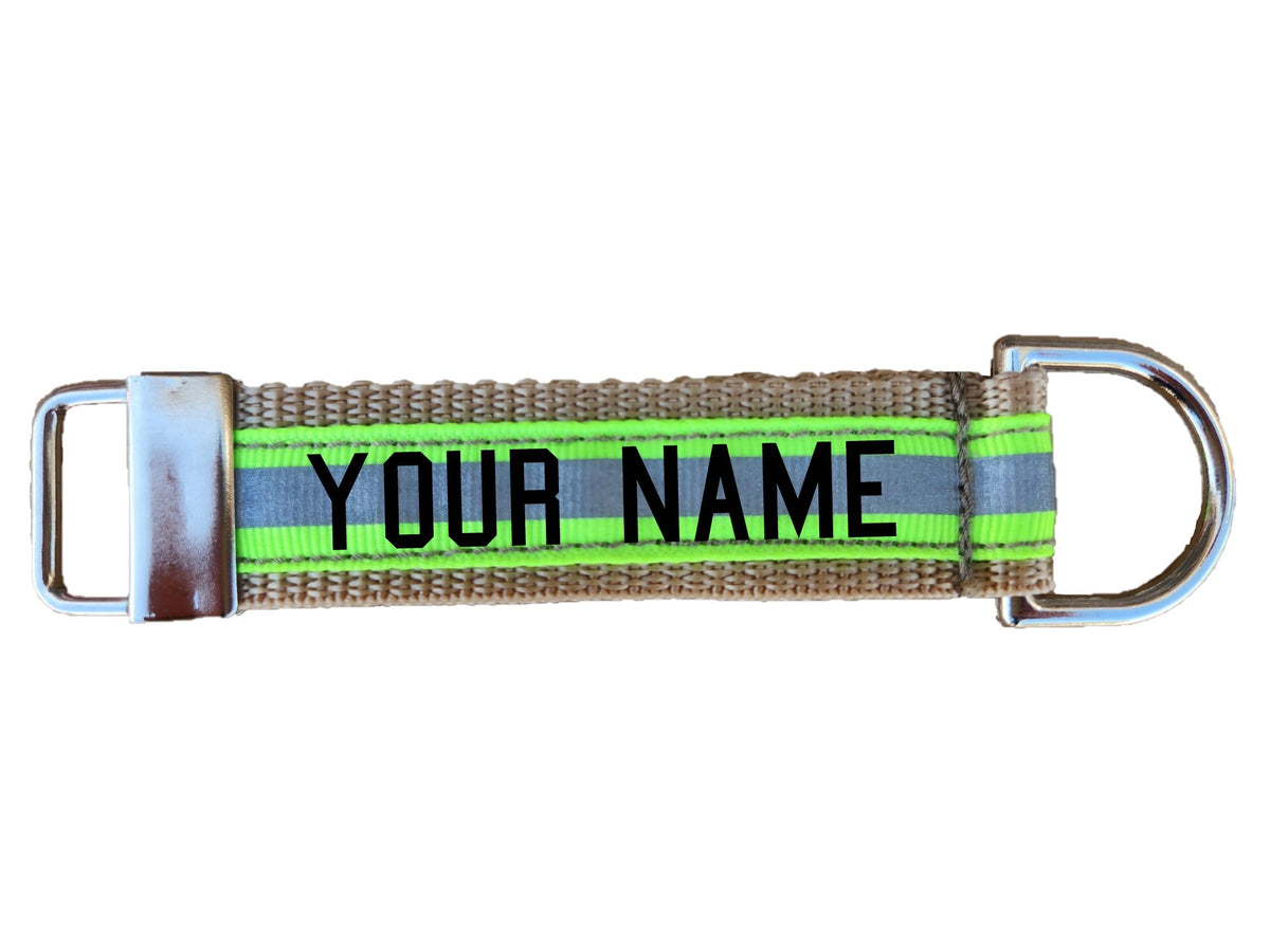 Personalized Firefighter Keychain with D-Ring