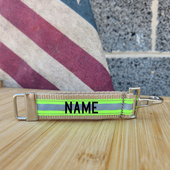 Firefighter Personalized Keychain with Quickhook