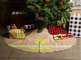 Firefighter Personalized TAN Christmas Holiday Tree Skirt