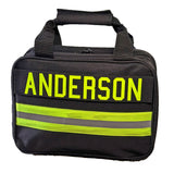 Firefighter Black Overnight Toiletry Bag with Name