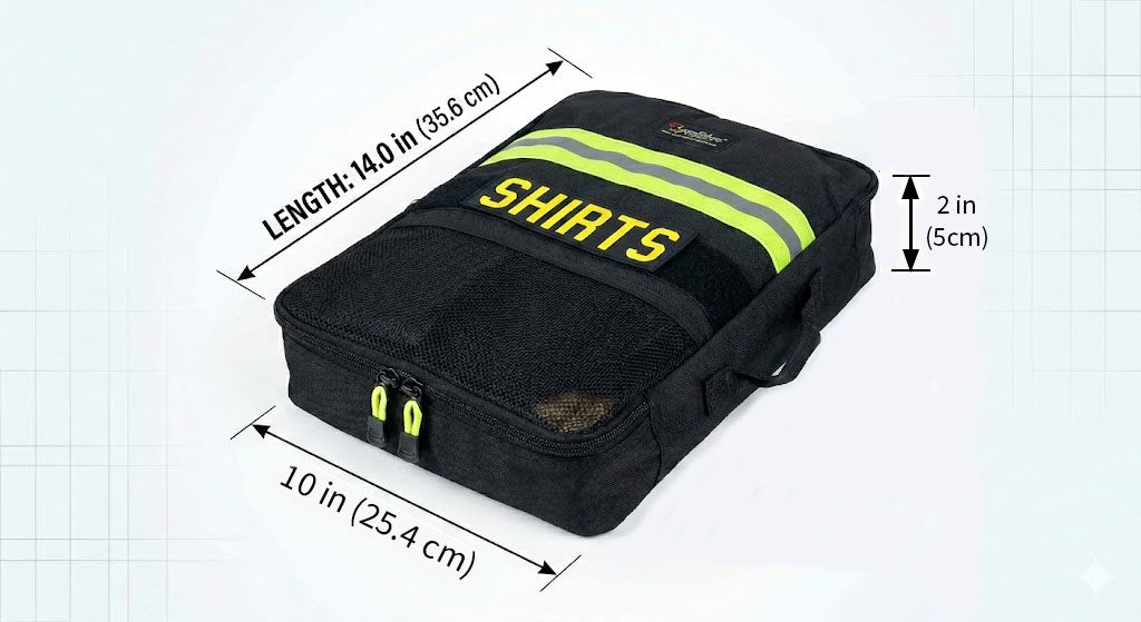 Firefighter Personalized Black Packing Cube Set of 5