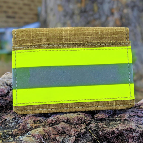 Firefighter TAN Slim Wallet made with Turnout Bunker Gear