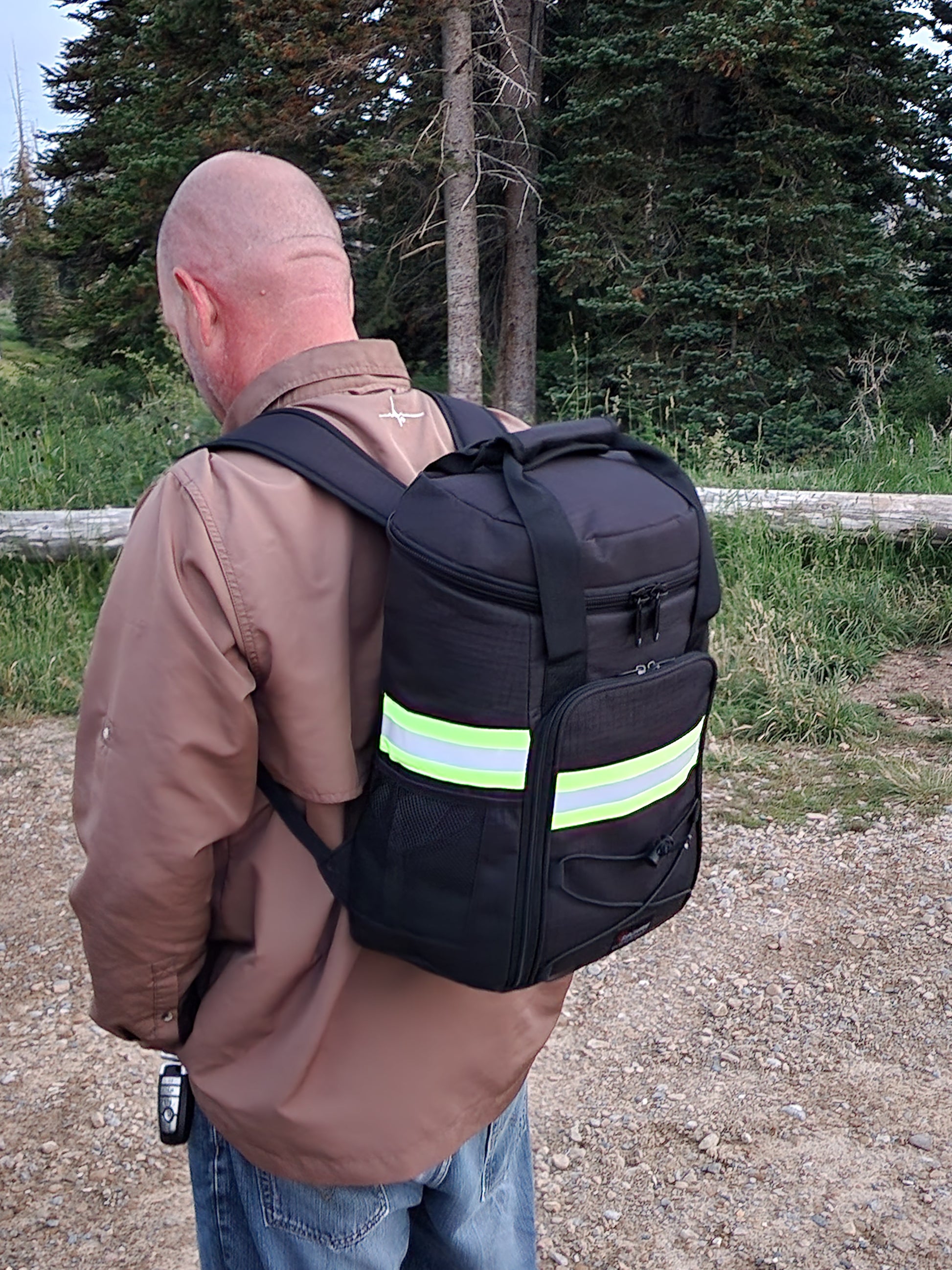 Personalized Firefighter Backpack Cooler