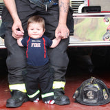 Firefighter Personalized BLACK 3-Piece Baby Outfit