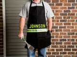 Firefighter Personalized BLACK Cooking Grilling Apron