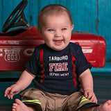 Firefighter Personalized Navy Baby Bodysuit