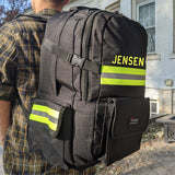 Firefighter Personalized Black Backpack