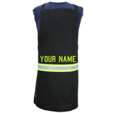 Firefighter Personalized BLACK Apron and Stocking Set
