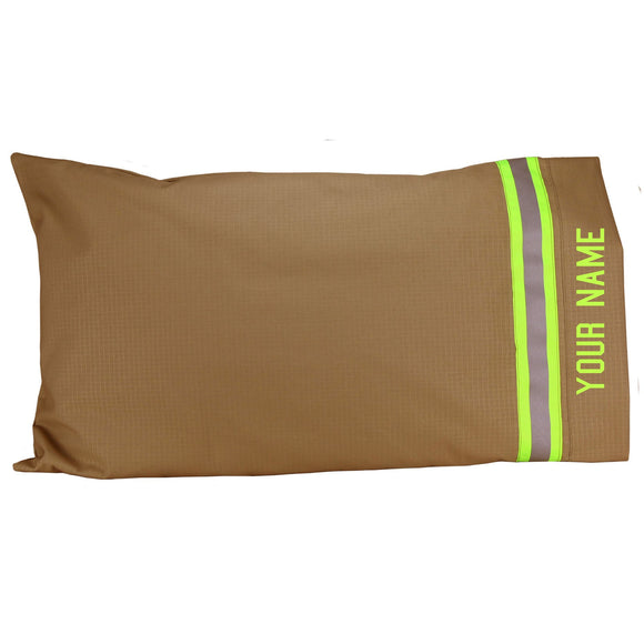 Firefighter Personalized TAN Pillow Case