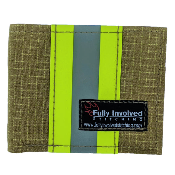Firefighter TAN Turnout Out Gear Captain Wallet with Optional Personalization