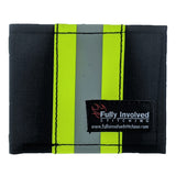 Firefighter "Captain" Wallet Made with Authentic BLACK Turnout Gear