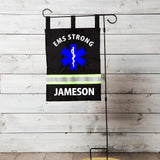 Firefighter Personalized BLACK EMS Yard Flag