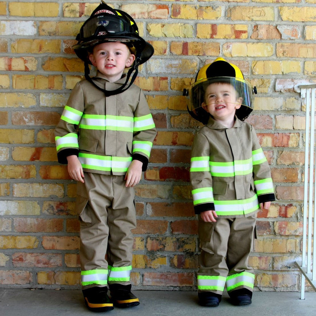 ORIGINAL Firefighter Personalized TAN 3PC Toddler Outfit ORIGINAL Firefighter Personalized TAN 3PC Toddler Outfit