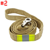 Firefighter Personalized TAN Dog Leash made from New Turnout Bunker Gear Material