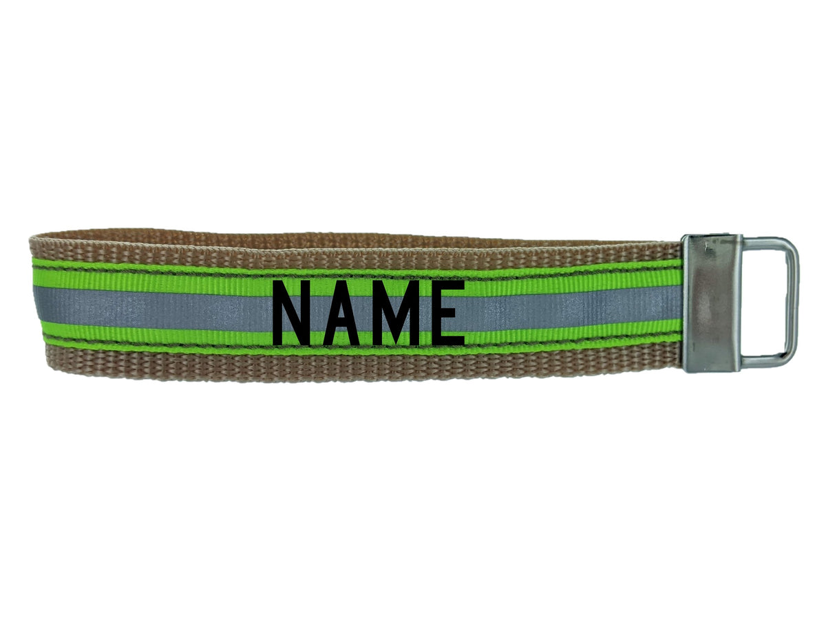 Firefighter Personalized Wristlet Keychain
