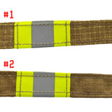 Firefighter Personalized TAN Dog Leash made from New Turnout Bunker Gear Material