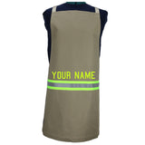 Firefighter Personalized TAN Apron and ALL TAN Stocking Set