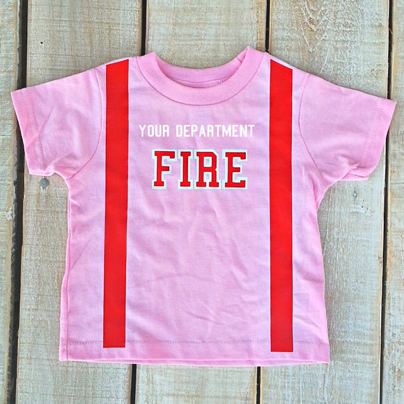 Firefighter Personalized PINK Toddler Shirt (SHIRT ONLY)