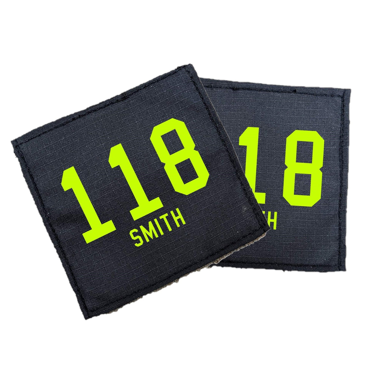 Black Personalized Genuine Turnout Gear Identifier Tag Set (2)
